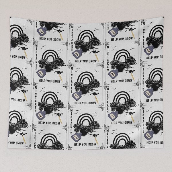 Item preview, Mistakes Help You Grow (Spilled Ink Clouds and Rainbow) designed and sold by SimplyMe-Plus.