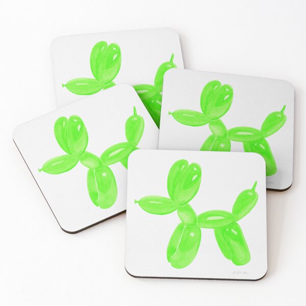 Item preview, Balloon Dog Lime Green designed and sold by Esca Watercolors.
