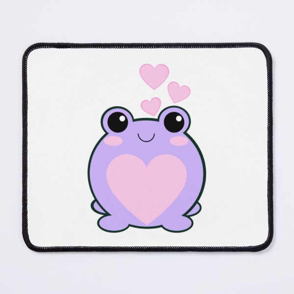 Item preview, Cute and funny kawaii colorful pink cartoon love frog, cute kawaii pink frog with pretty pink love hearts, kawaii frogs for frog lovers  designed and sold by haRexia.