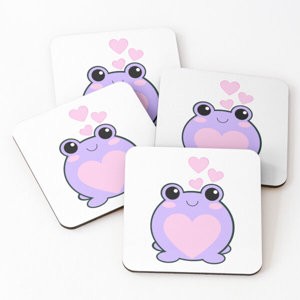 Item preview, Cute and funny kawaii colorful pink cartoon love frog, cute kawaii pink frog with pretty pink love hearts, kawaii frogs for frog lovers  designed and sold by haRexia.