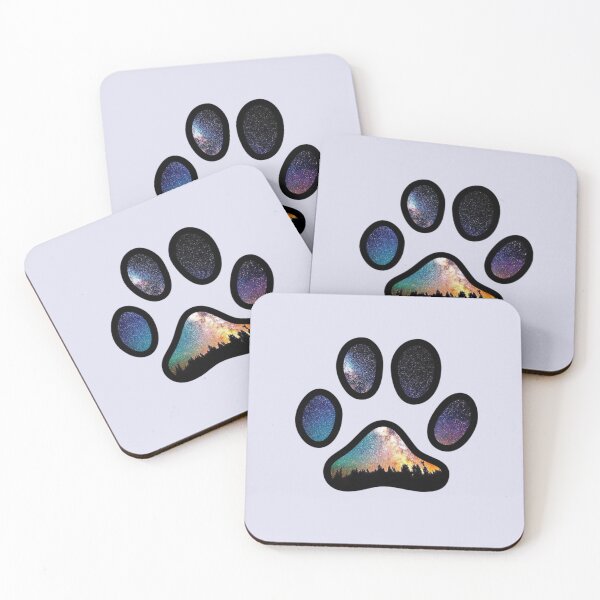 Item preview, Bright galaxy paw print designed and sold by Camilla Wynter.