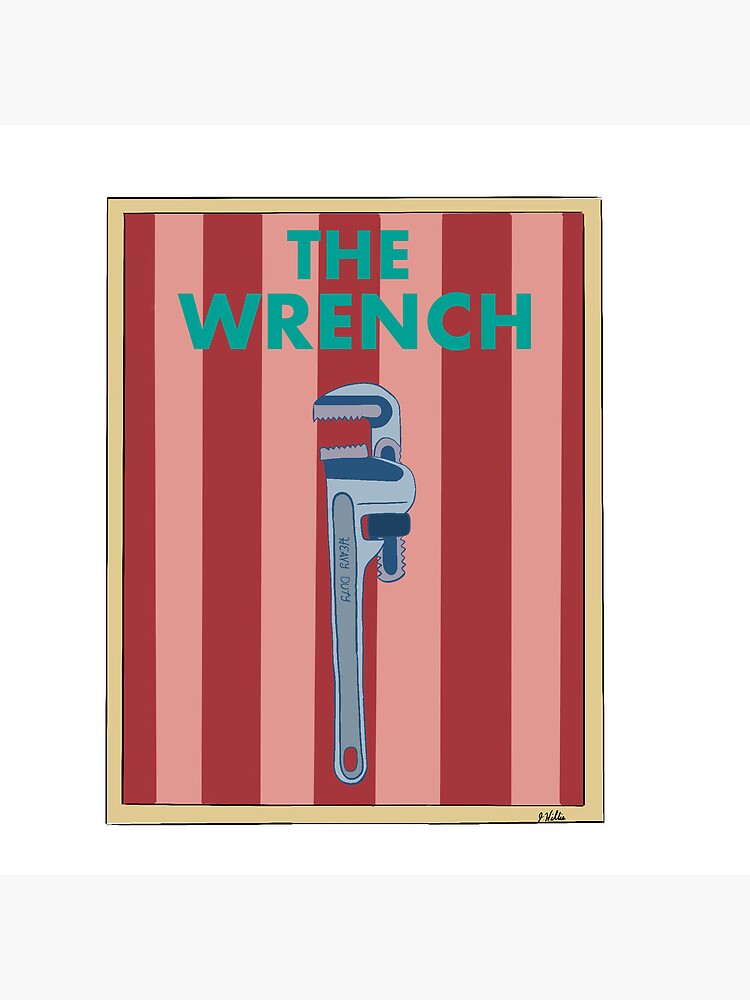 "Wes Anderson Style Clue Card The Wrench" Art Print for Sale by