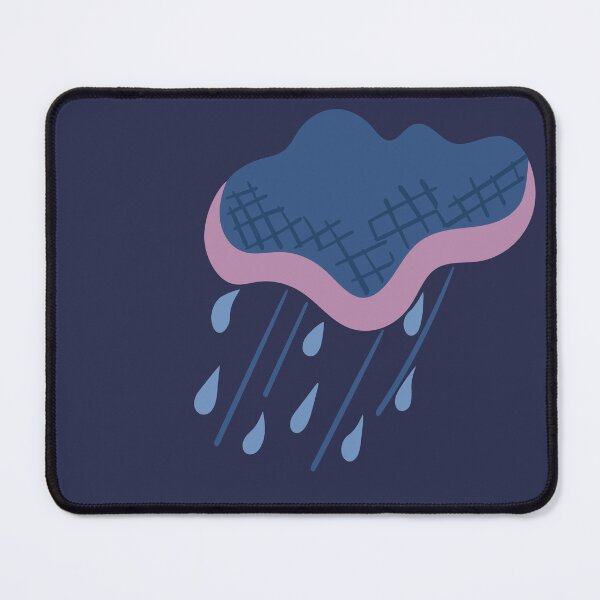 Item preview, Stormy Rain Cloud Cartoon Illustration Pink and Blues designed and sold by AngelDawnDesign.