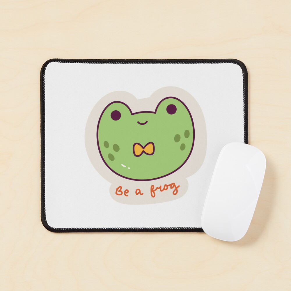 Cute and funny kawaii colorful cartoon frog 'Be a frog', cute kawaii frogs,  kawaii frogs for frog lovers  Mask for Sale by haRexia