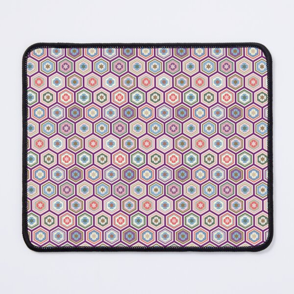 Item preview, Hexagon and flower pattern designed and sold by Blacklinesw9.