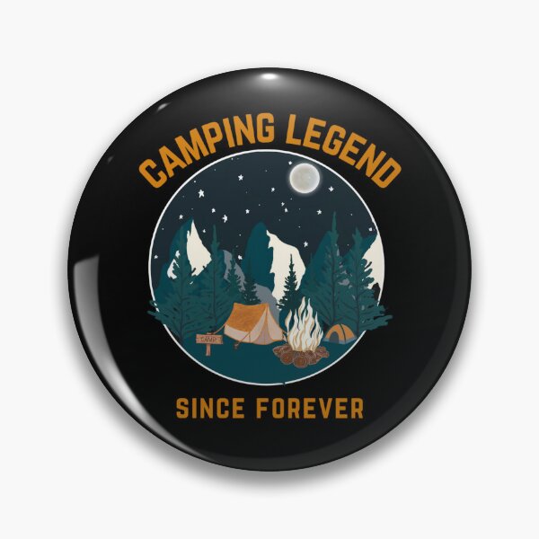 Item preview, Camping Legend Since Forever Camper Outdoors RV Camp Fire Tent Forest Moon Light designed and sold by CarantinedChaos.