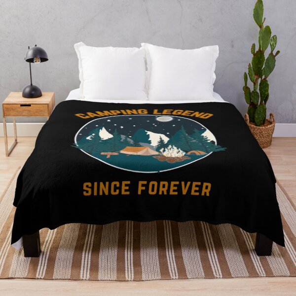Item preview, Camping Legend Since Forever Camper Outdoors RV Camp Fire Tent Forest Moon Light designed and sold by CarantinedChaos.
