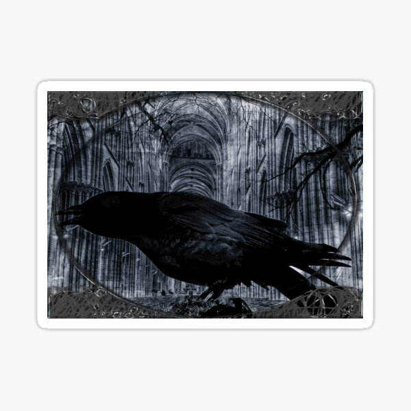 Black Raven Gothic Sticker