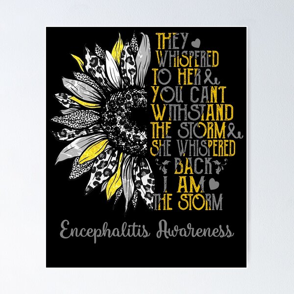 Item preview, I Am The Storm Sunflower Leopard Encephalitis Awareness designed and sold by rechardtee.