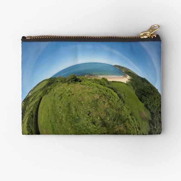 Kinnagoe Bay (as half a planet :-) Zipper Pouch