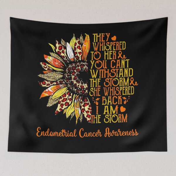 Item preview, I Am The Storm Sunflower Leopard Endometrial Cancer Awareness designed and sold by rechardtee.