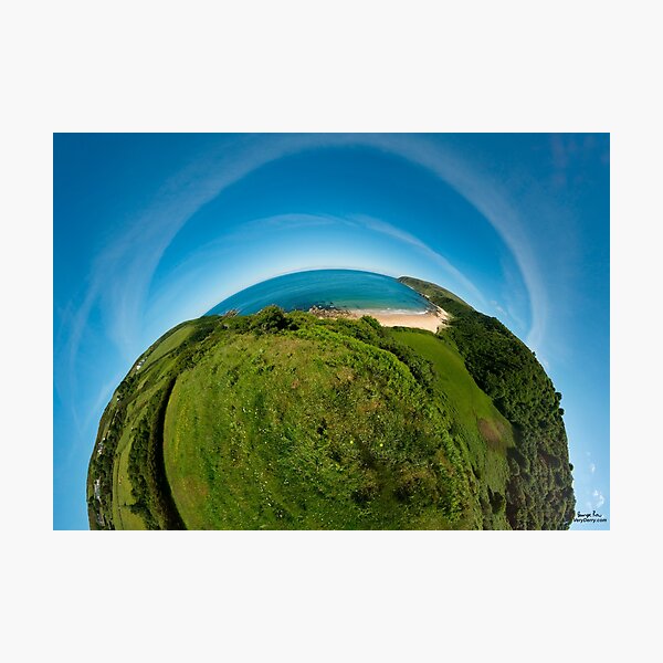 Kinnagoe Bay (as half a planet :-) Photographic Print