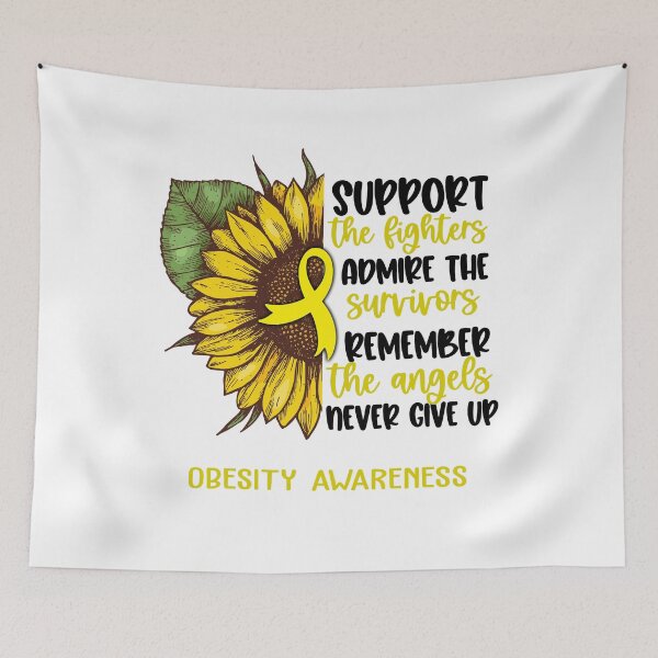Item preview, Obesity Awareness - Support the Fighters Admire the Survivors Remember the Angels Never Give Up designed and sold by whlrcheryl.