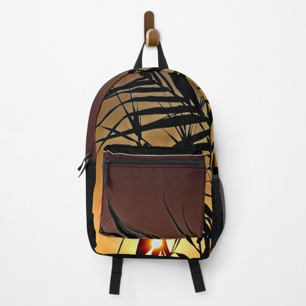 Item preview, Fantastic sunset behind bamboo fronds - photo design designed and sold by kikidu21.