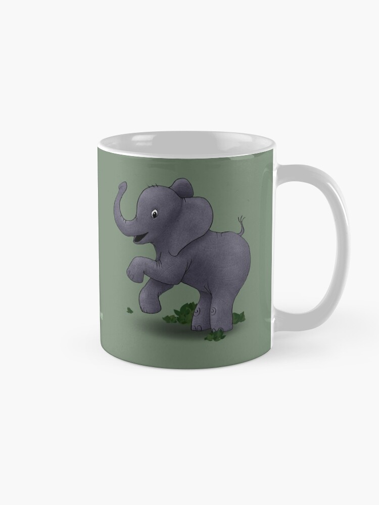 Alternate view of Two Moods of Elephant Mug