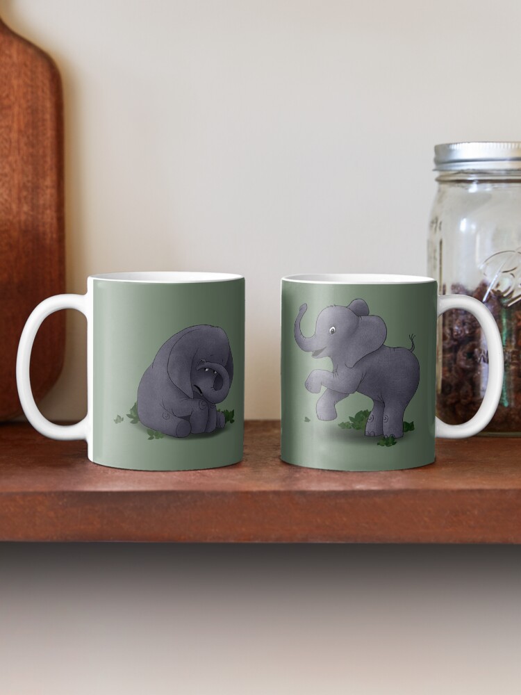 Alternate view of Two Moods of Elephant Mug