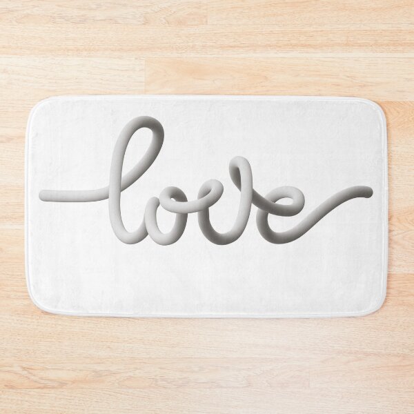 Item preview, 3d monochrome gradient calligraphic text LOVE designed and sold by zuperelectracat.