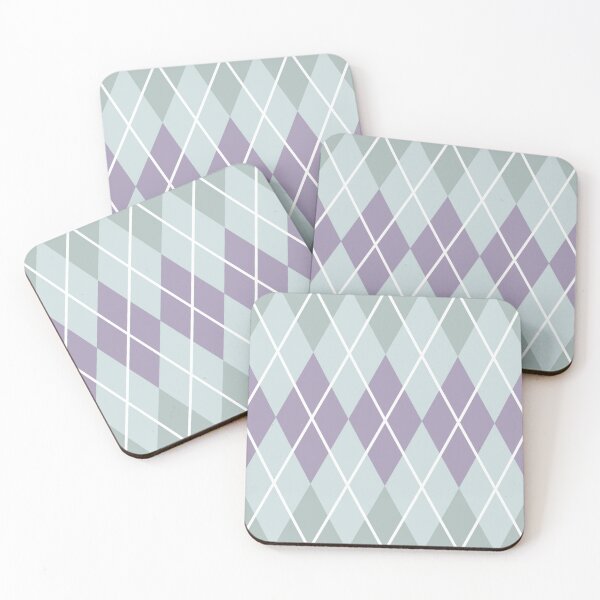 Artikelvorschau, Graues und lila Argyle-Muster entworfen und verkauft von Creations-By-Em.
