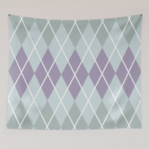 Artikelvorschau, Graues und lila Argyle-Muster entworfen und verkauft von Creations-By-Em.