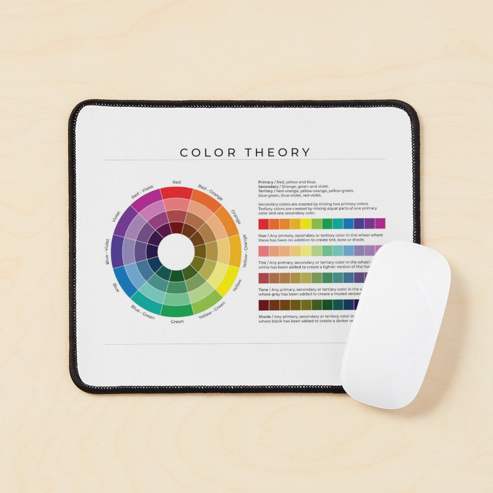 Color Theory  American English on White Art Board Print for Sale