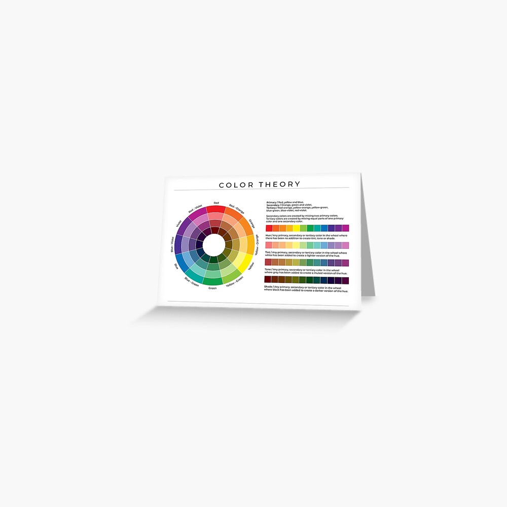 Color Theory on White American English Digital Printable