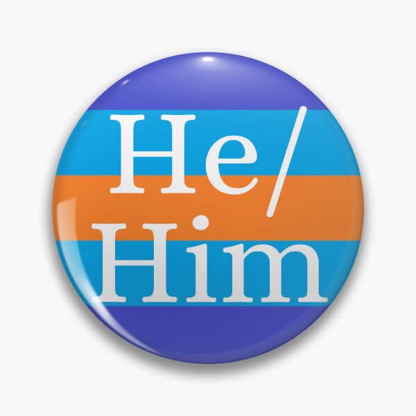 Item preview, He Him Multigender Pronoun Multi Gender Identity Pin designed and sold by prideXrainbow.