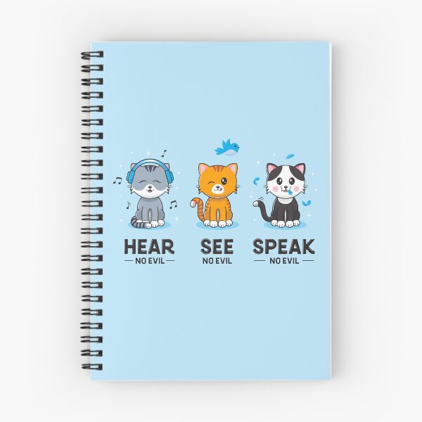 Item preview, Oír Ver Hablar No Evil Cats designed and sold by Katrina Sutton.
