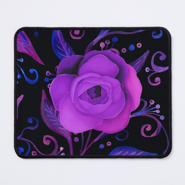 Item preview, Purple Abstract Leaves with Rose designed and sold by HappyLifeCreate.