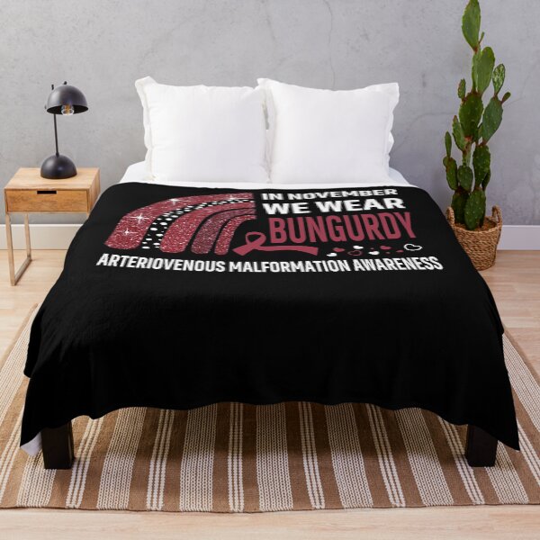 Item preview, In November We Wear Burgundy Arteriovenous Malformation Awareness designed and sold by Gillosina.