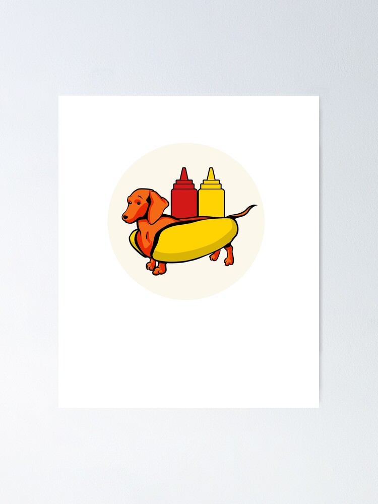 "Hot Dog Food Pun Art Design" Poster for Sale by CrusaderStore Redbubble