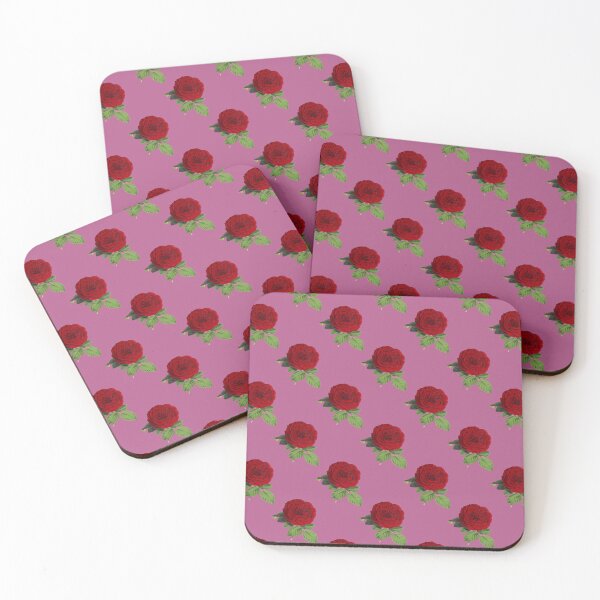 Item preview, Red Rose Pink Seamless Pattern designed and sold by IconicFinds.