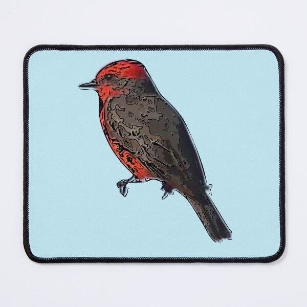 Item preview, A Vermilion Flycatcher Black Alternate Design designed and sold by designsasstultd.