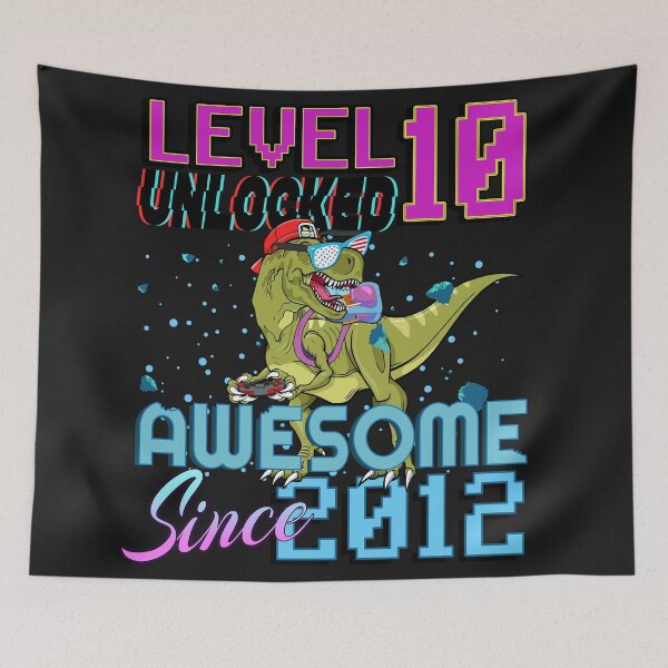 Item preview, Level 10 Unlocked Awesome Since 2012 10th birthday gaming designed and sold by Lazza-Tracks.
