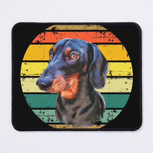 Item preview, Retro style dachshund sausage wiener dog portrait designed and sold by PG Illustration.