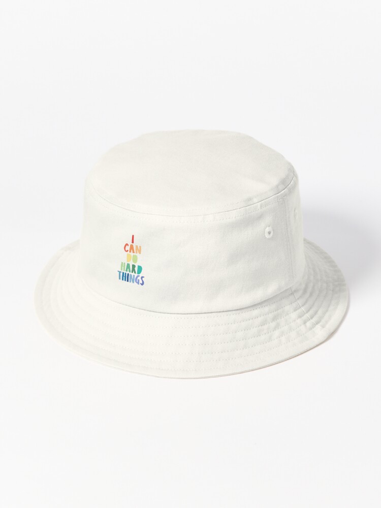 Thumbnail 1 von 6, Bucket Hat, Ich kann harte Dinge tun, druckbare Wandkunst, inspirierendes Zitat, Regenbogendruck, hart arbeiten Druck, Familienthemadruck, Back to School-Druck designt und verkauft von nocebee.