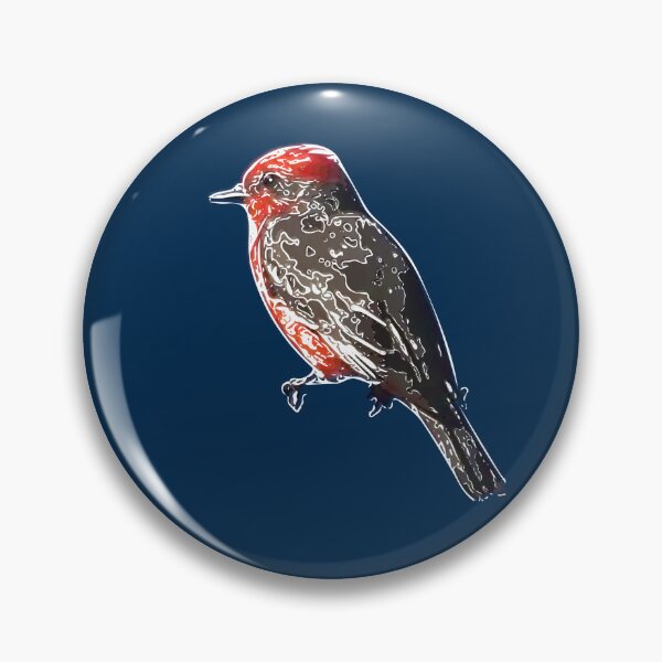 Item preview, A Vermilion Flycatcher White Alternate Design  designed and sold by designsasstultd.