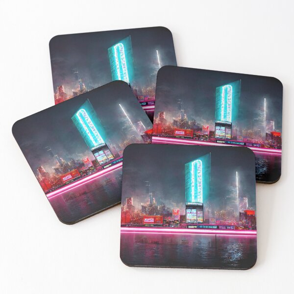 Item preview, Neon New York Skyline - best selling  designed and sold by Aditya Bhole.