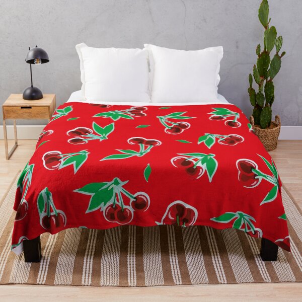 Item preview, Authentic mexican oilcloth red cherries tablecloth mexican textil designed and sold by T-Mex.