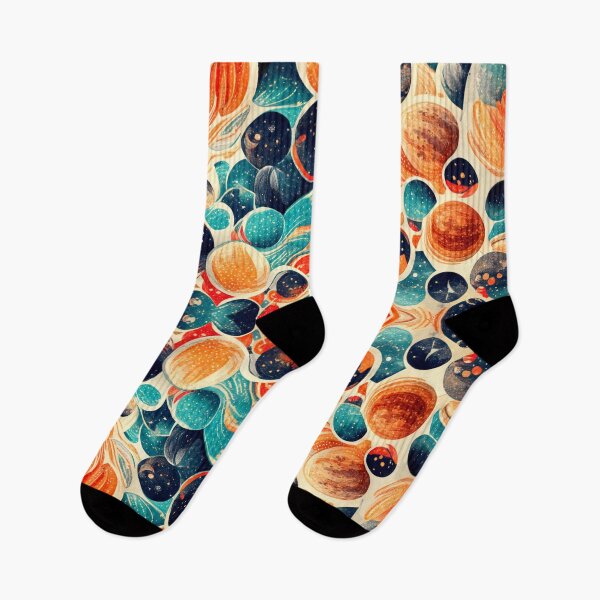 Item preview, Seamless pattern of stars and planets designed and sold by Riverside-Moon.
