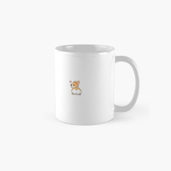 Fluffy Cute Corgi Butt Classic Mug