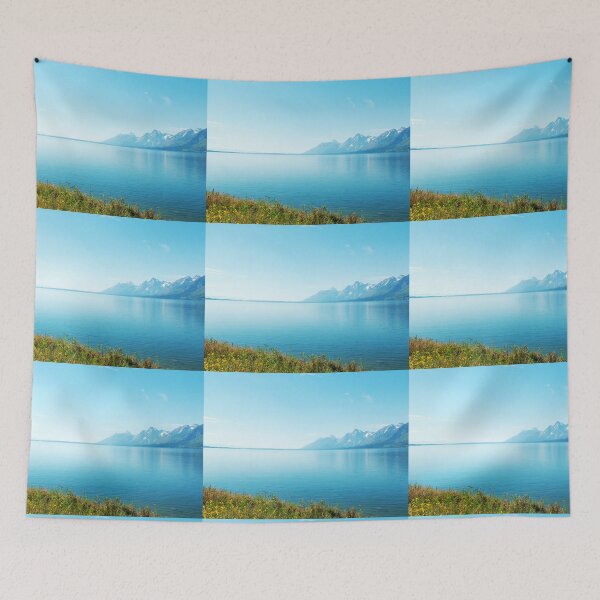 Item preview, Landscape photography, lake, blue sky and wild plants. Grand Teton National Park. designed and sold by naturematters.