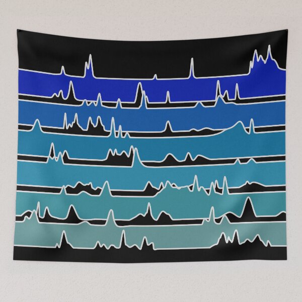 Item preview, Chromatography Waterfall - Black Background designed and sold by Artsy-Chemist.