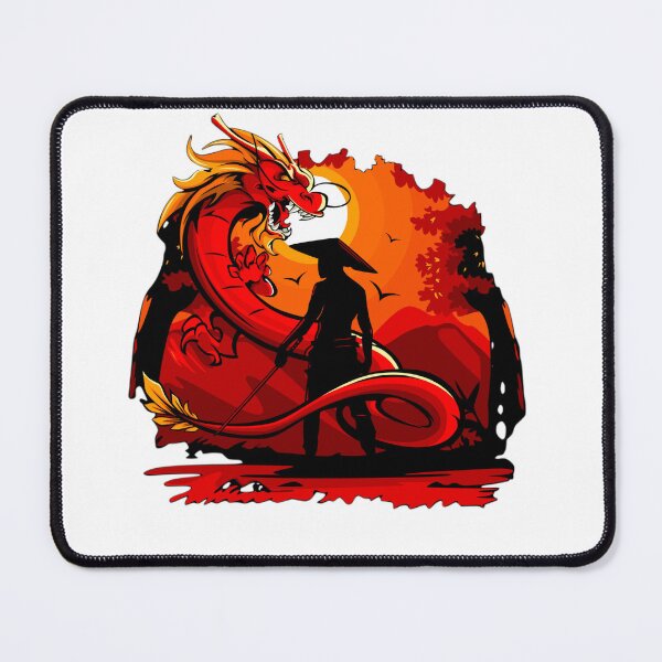 Item preview, Shadow samurai fighting dragon. designed and sold by Art-Vibrations.