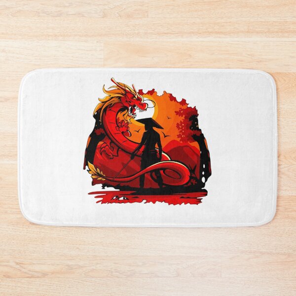 Item preview, Shadow samurai fighting dragon. designed and sold by Art-Vibrations.