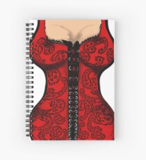 Red Paisley Corset Spiral Notebook