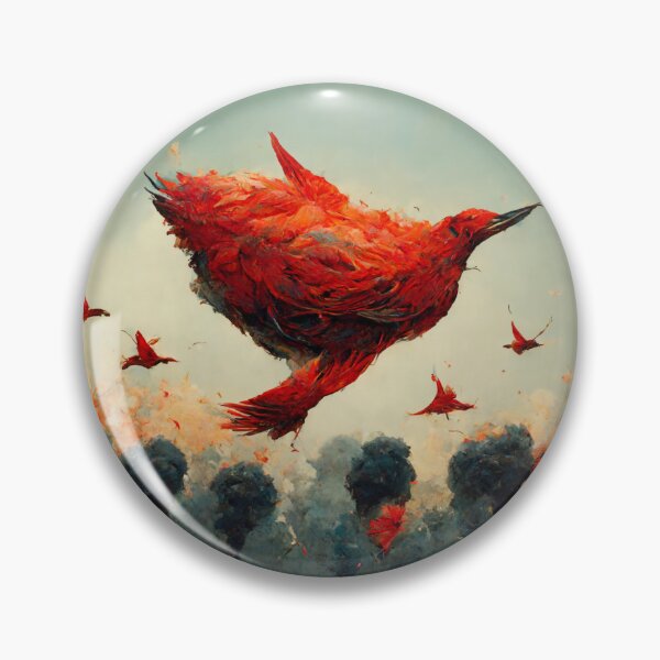 Item preview, A flock of burning red birds designed and sold by Riverside-Moon.