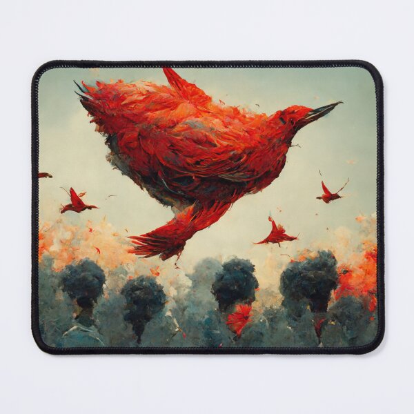 Item preview, A flock of burning red birds designed and sold by Riverside-Moon.