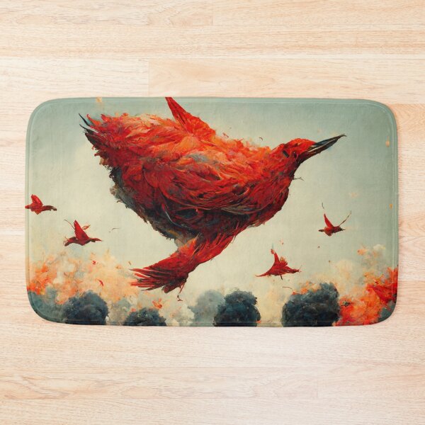 Item preview, A flock of burning red birds designed and sold by Riverside-Moon.