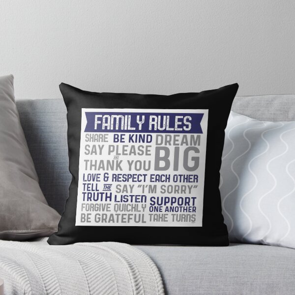 Item preview, Family Rules Blue Gray Sticker designed and sold by avickieww80.