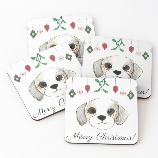 Artikelvorschau, Weihnachten Shih Tzu entworfen und verkauft von PaintedbyCarol.